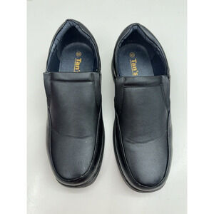 TANs by Tansmith Mens Black Leather Slip on Loafers Size 9.5